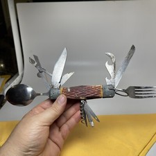 Vintage stag Hobo Knife Set 11