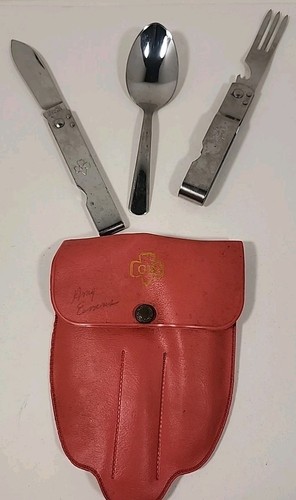 Vtg girl scout red belt - red, hobo