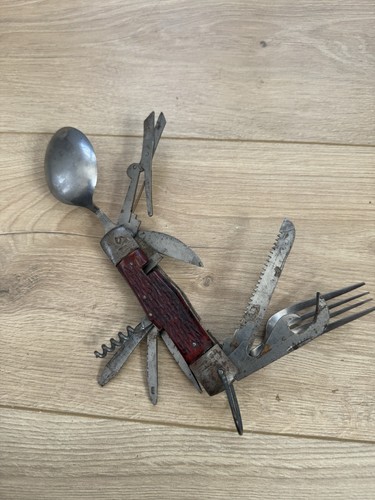 Vintage stag hobo knife set - vintage,